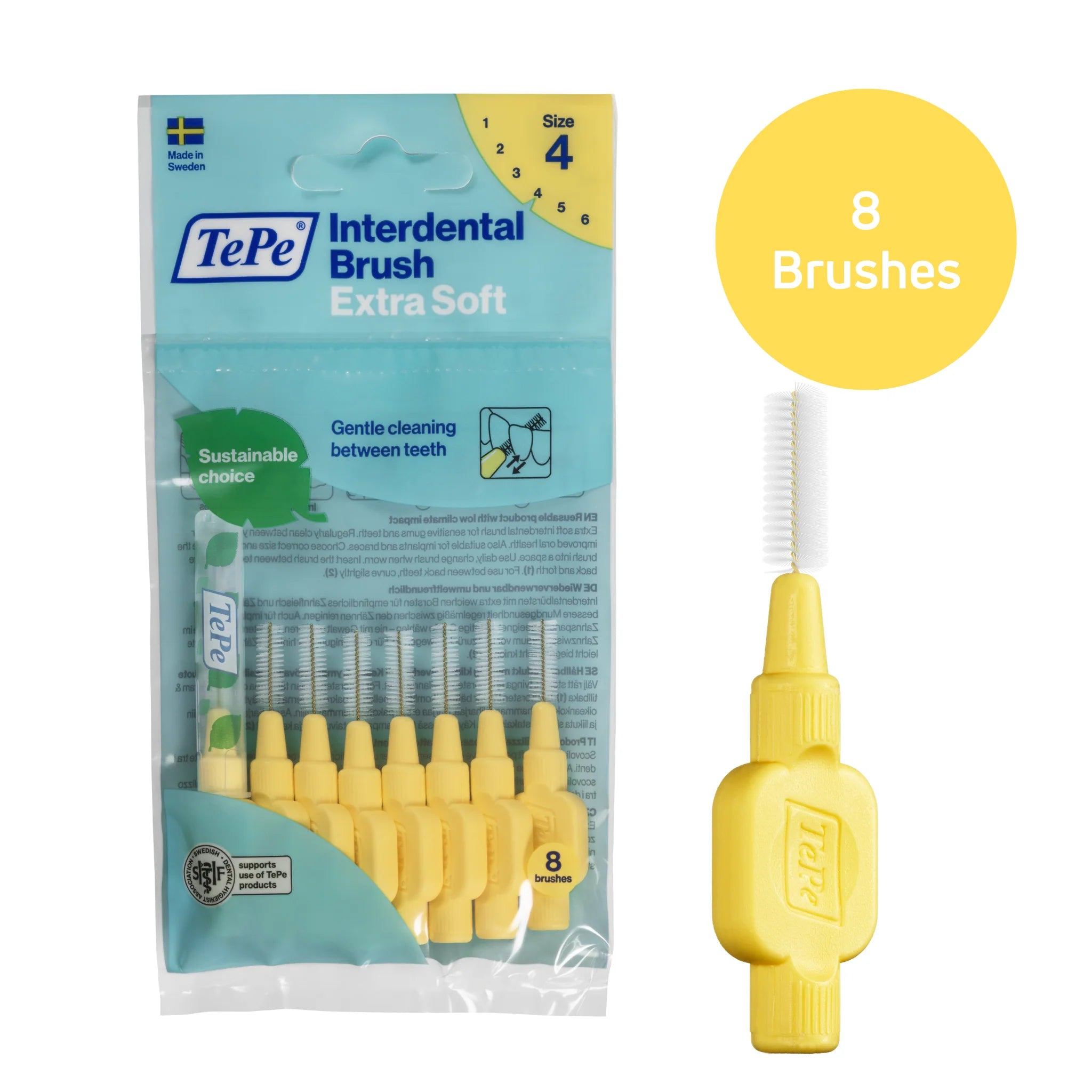 TePe Interdental Extra Soft Brush Pack of 8 - Choose Size