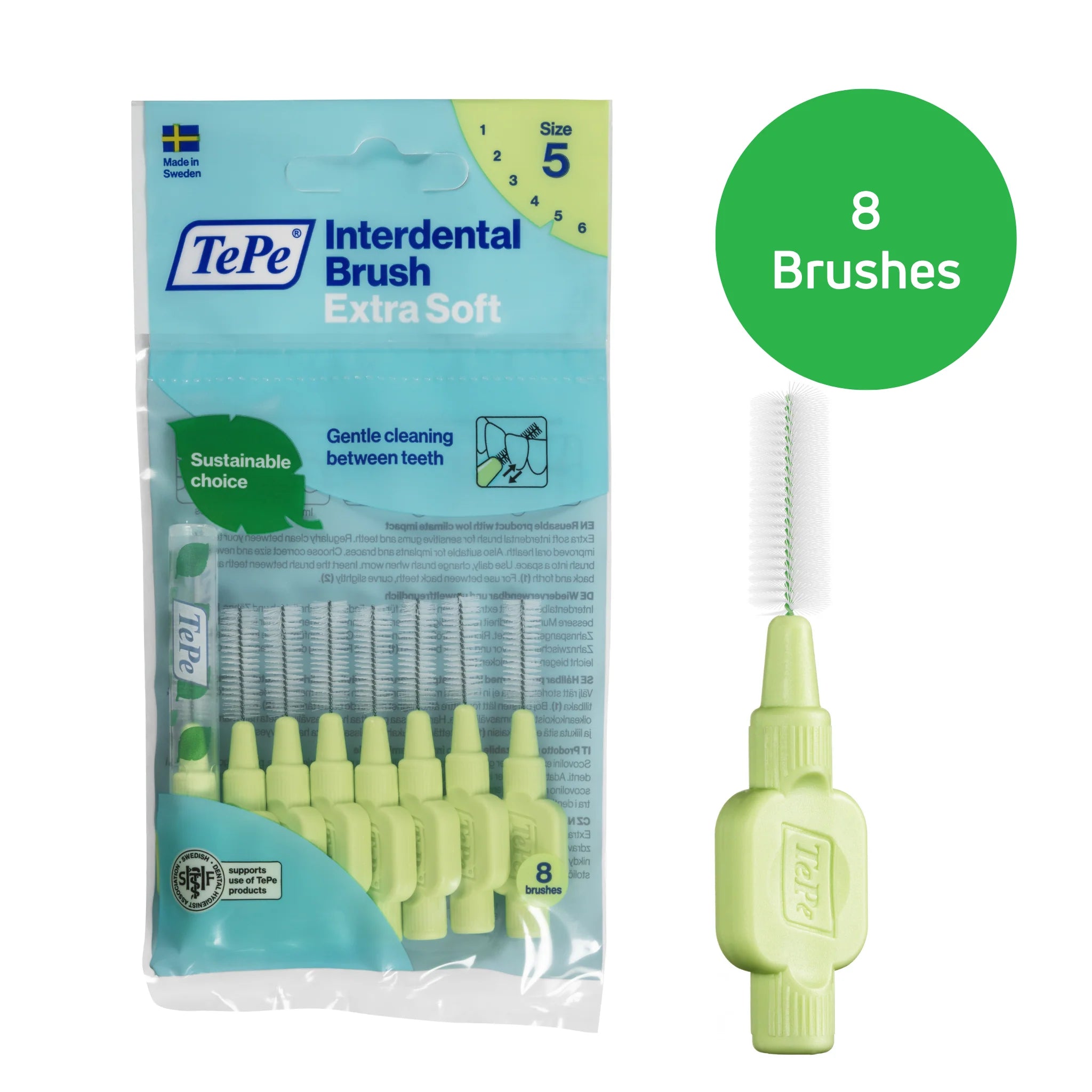 TePe Interdental Extra Soft Brush Pack of 8 - Choose Size