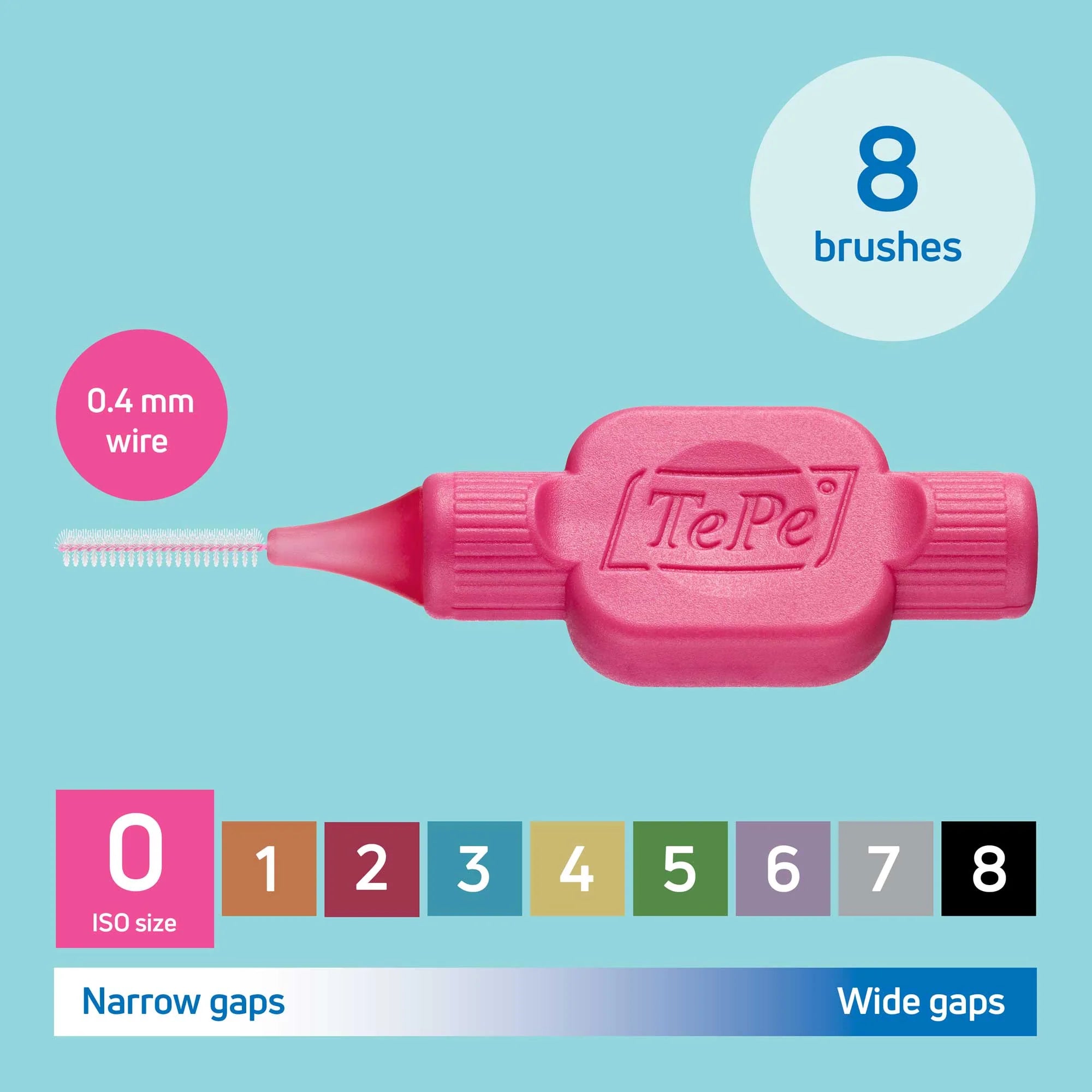 TePe Interdental Brush Pack of 8 - Choose Size