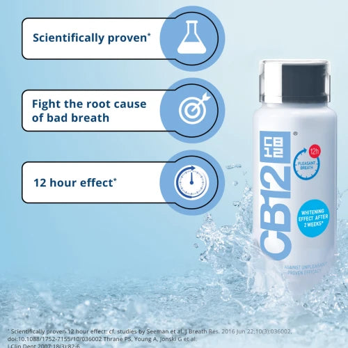 CB12 White Soft Peppermint Alcohol Free Mouthwash